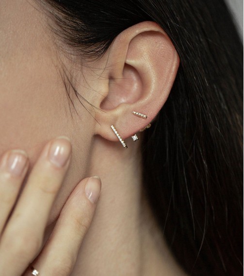 Diamond Line Earring