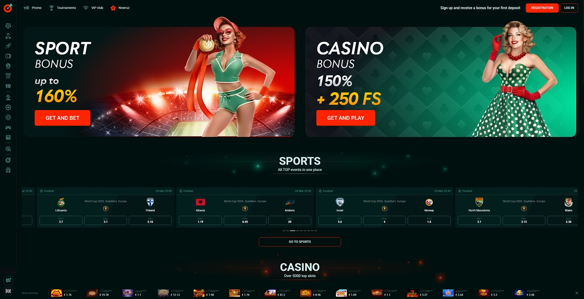 Live казино Pinco
